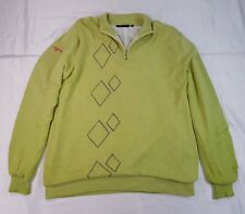 GLENMUIR 1891 SIZE XL MENS GREEN LAMBSWOOL KNIT GOLF SWEATER PULLOVER JUMPER