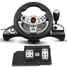 Gaming Steering Wheel Racing 8in1 PC PS3 PS4 xBox One Laptop Android Gearbox UK