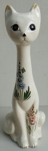 Vintage studio pottery cat - pottery,