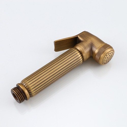 Antique brass handheld shower - brass,