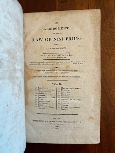 1811 abridgement law of - abridgement,