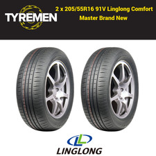 2 X New 205/55R16 91V Linglong