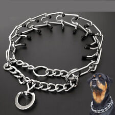Pet Dog Training Prong-Pinch Adjustable Metal Steel Chain Choke Spike Collar K