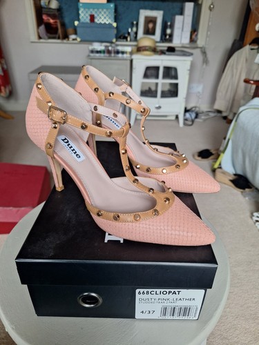 Dune leather bar heels new - dune,