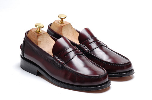 Loake burgundy loafers - loake,