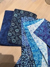Blue Batik Fabric Quilting Kit
