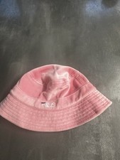 Retro FiILA Pink Velour Bucket Hat One size Festival Summer 80s Casuals Velvet