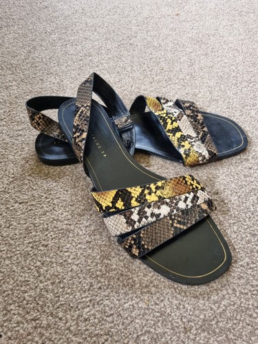 Zara womens snakeskin sandals - snakeskin,