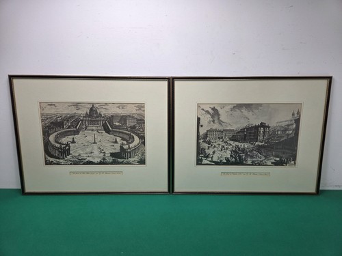 Pair framed plaza san pedro - pair,