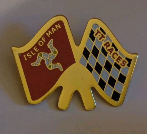 Isle man races pin - of,