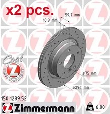 X2 PCS REAR BRAKE DISC ROTOS