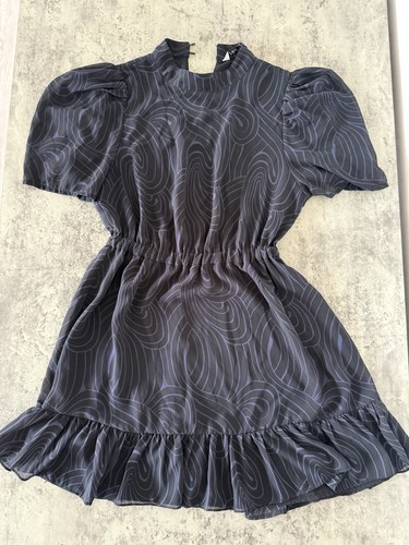 Zara black blue abstract mini - abstract,
