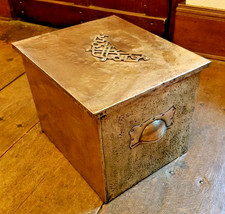 Antique Brass Art Nouveau Log