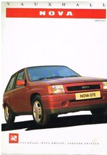 VAUXHALL NOVA HATCHBACK & SALOON (INCL SR & GTE) ORIGINAL 1989 UK SALES BROCHURE