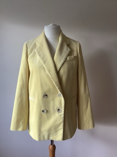 Zara double breasted yellow - zara,