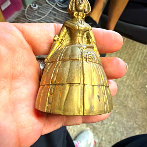 Brass lady figure - lady, bell