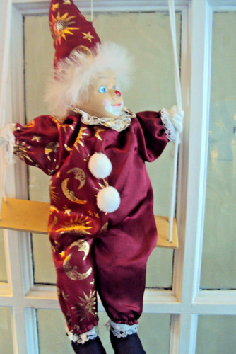 Vintage porcelain head clown - porcelain,