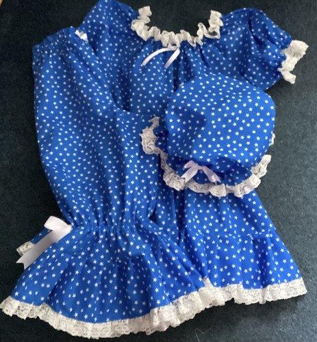 Blue with white - star, long