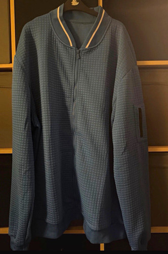 Men 5xl blue full zip - blue,