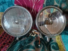 Pair Lucas FT14 LR14 Fog Spot Lights Red Badge B