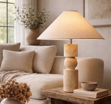 Travertine Table Lamp Natural