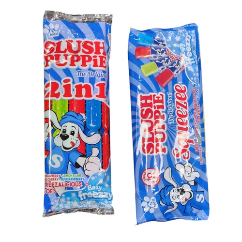 Slush puppy squeezee ice pops - slush,