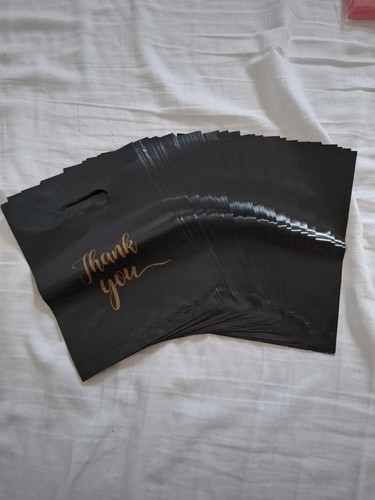 Plastic black thank - black,