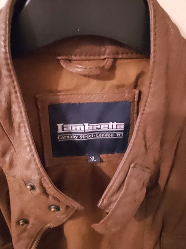 Men leather jacket brown - men's,