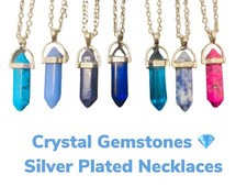 Natural Quartz Chakra Crystal Healing Point Cut Gemstone Pendant Reiki Necklace