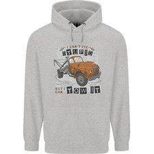 I Can Tow It Funny Towing Truck Operator Mens 80% Cotton Hoodie