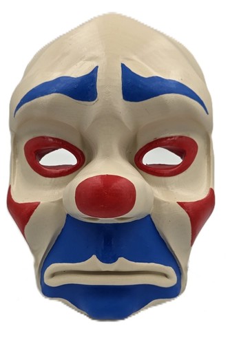 Printed red blue haunted - printed,