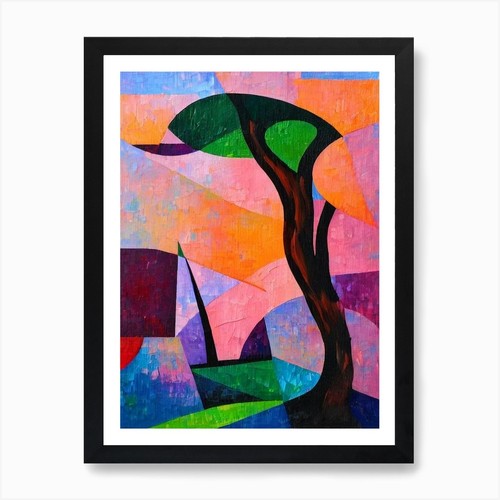 Rhododendron tree cubist - 1, art