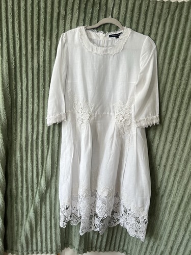 Beautiful white crochet and - white,