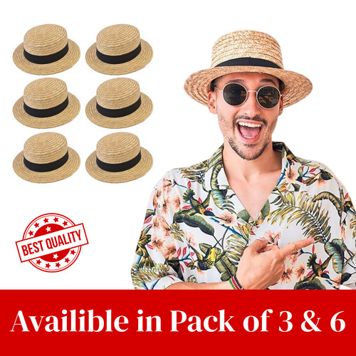 Straw boater hats 1920s - boater,