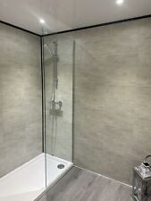 Multi Grey Large Tile Effect Wall Panels PVC Bathroom Cladding Shower Wall 8mm