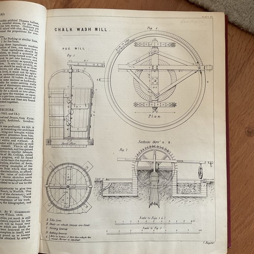 1852 engineering print - engineering, chalk