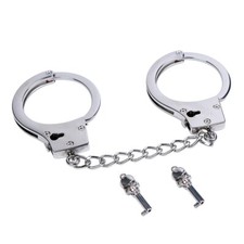 Silver Steel Handcuffs BDSM Bondage Role Play