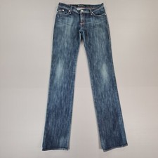 Rock & Republic Womens Jeans Blue W28 L36 Selvedge Straight Leg Halen Denim
