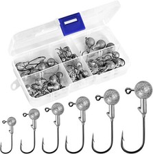 50 pcs Micro Jig Heads 6 sizes