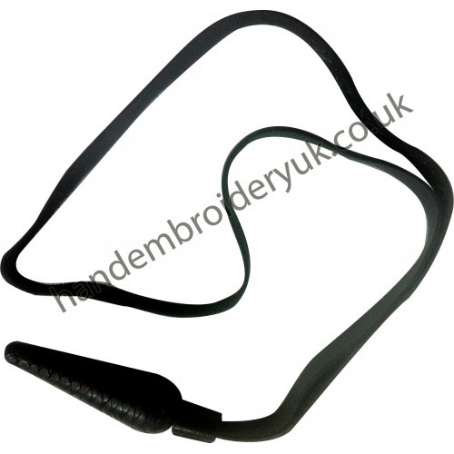 Black leather sword knot - leather,