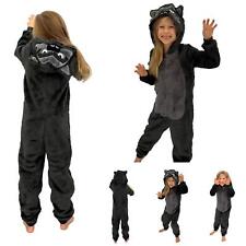 M&S All in One Fleece Grey Wolf Unisex Loungewear Dressing Up Girl Boy Teen