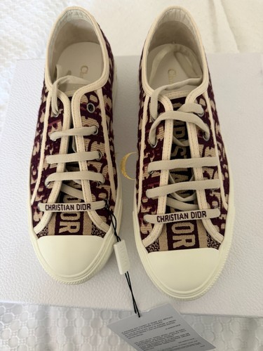 Dior burgundy oblique trainers - burgundy,