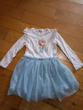 Disney Frozen 2 Elsa Dress Age 6 Worn Once Gorgeous Sparly Skirt Mint Cotton C&A