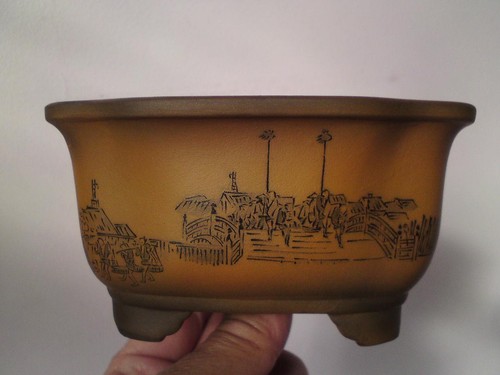 Bonsai ceramic pot village