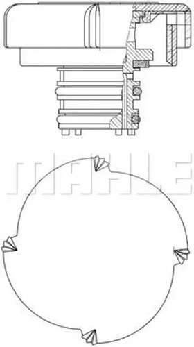 Coolant reservoir cap crb - reservoir,