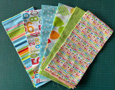 Bright Patchwork fabrics 6 x