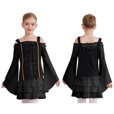 Girl Pirate Costume Medieval Gothic Dress and Waistcoat Victorian Pirate Outfit