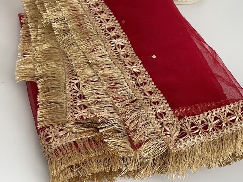 Scallop edge dupatta chunni - dupatta,