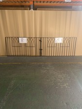 Wrought Iron Style Flat Top Metal Garden Driveway Gates 2935mm Wide x 815mm High