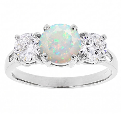 Natural white opal gemstone - natural,